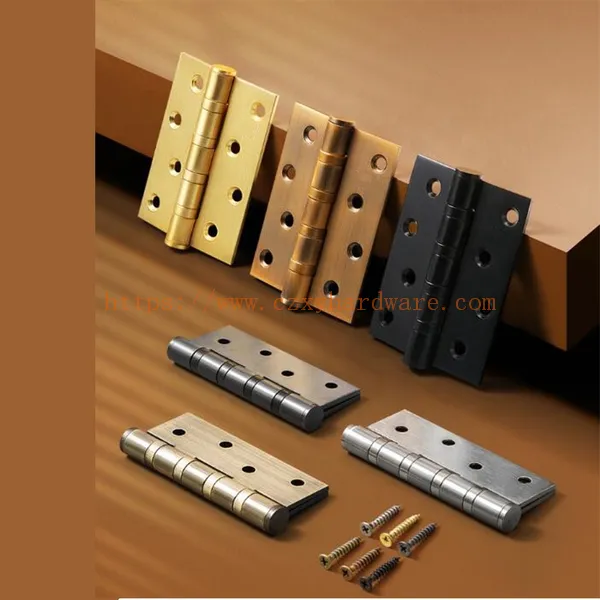Full Stainless Steel Door Hinges Satin Brass  4.5 Inch X 4\